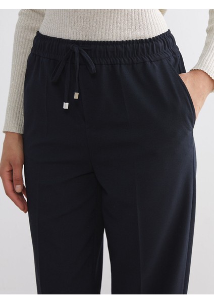 Yeni Sezon Beli Lastikli Havuç Kesim Kadın Pantolon modelleri