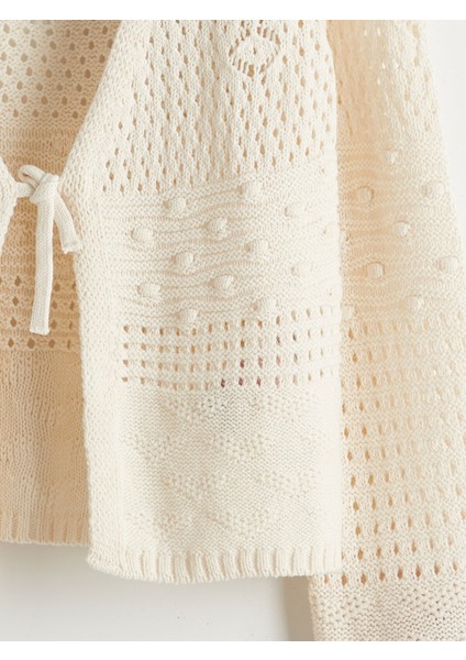 Yeni Sezon V Yaka Ajurlu Kız Çocuk Triko Hırka indirimleri