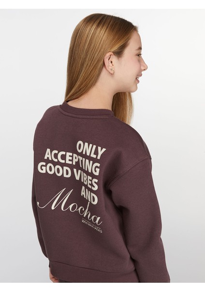 Yeni Sezon Bisiklet Yaka Kız Çocuk Sweatshirt