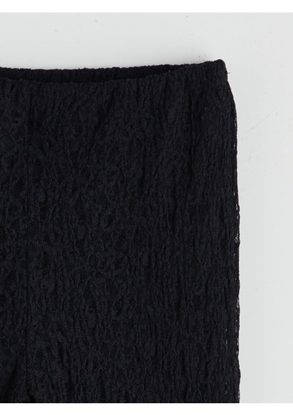 Yeni Sezon Beli Lastikli Dantel Detaylı Kız Çocuk Pantolon modelleri