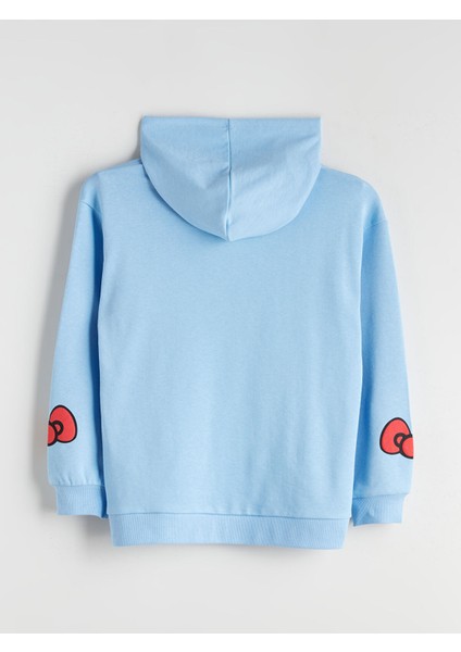 Yeni Sezon Kapüşonlu Hello Kitty Baskılı Kız Çocuk Sweatshirt fırsatları