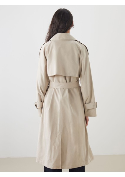 Yeni Sezon Kruvaze Yaka Oversize Kadın Trençkot fırsatları