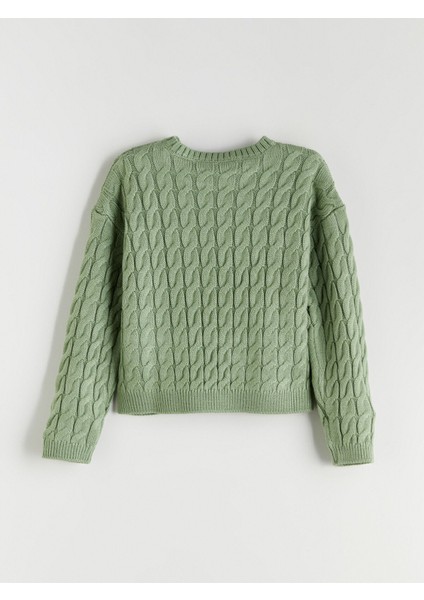 Yeni Sezon Bisiklet Yaka Kız Çocuk Triko Kazak modelleri