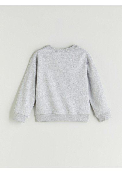 Yeni Sezon Bisiklet Yaka Basic Kız Çocuk Sweatshirt modelleri