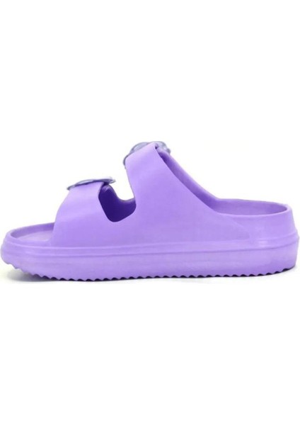 Çift Tokalı Plaj-Havuz-Bahçe-Tatil-Günlük Açık Stickerlı Çocuk Terliği fiyatları