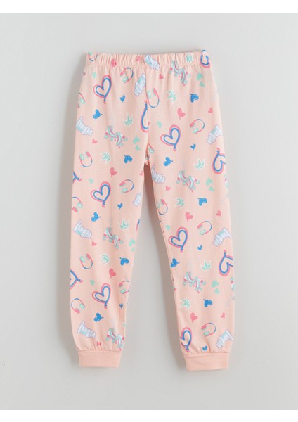 Yeni Sezon Bisiklet Yaka Baskılı Kız Çocuk Pijama Takımı indirimleri