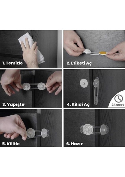 Bebek Ev Güvenlik Emniyet Seti Mandallı Priz Klozet Kilidi Çok Amaçlı Kilit modelleri