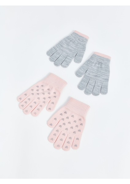 Yeni Sezon Baskılı Kız Çocuk Eldiven 2'li