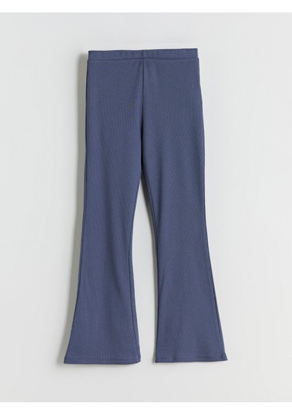 Yeni Sezon Beli Lastikli Ispanyol Paça Kız Çocuk Tayt