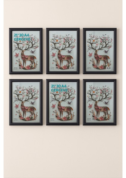 6 Adet 21X30 Evrak Diploma ve Fotoğraf Çerçevesi