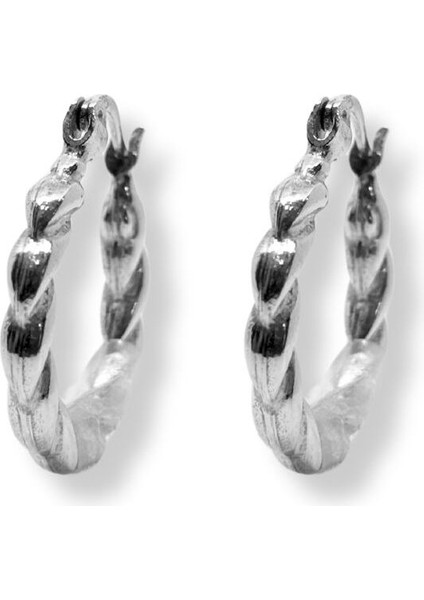 Elegant Hoop Gümüş Burgu Kadın Halka Küpe 2X2CM fiyatları