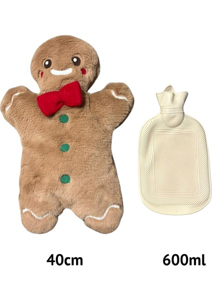 Kurabiye Adam Sıcak Su Torbası 600ML, Peluş Sıcak Su Torbası Gingerbread Yumuşak Hediyelik fiyatları