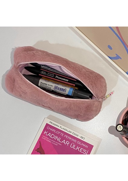 Peluş/tüylü Kalemlik/ Yumoş Makyaj Çantası /organizer / Kalem Kutusu modelleri