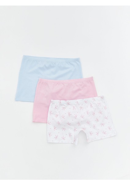Yeni Sezon Beli Lastikli Kız Çocuk Boxer 3'lü