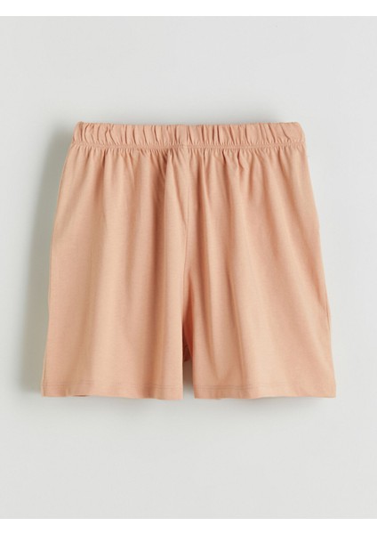 Yeni Sezon Bisiklet Yaka Fiyonk Baskılı Kız Çocuk Şortlu Pijama Takım indirimleri