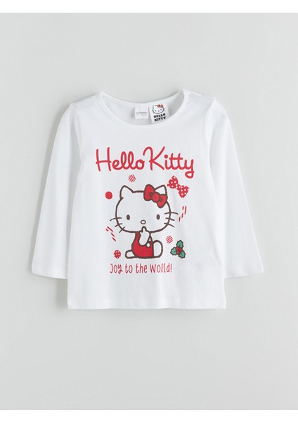 Yeni Sezon Bisiklet Yaka Hello Kitty Baskılı Kız Çocuk Pijama Takımı fiyatları