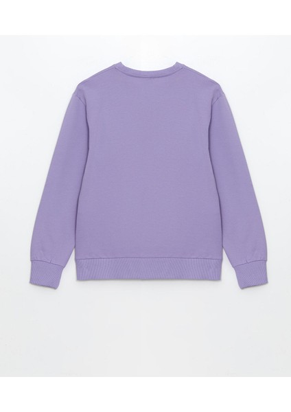 Yeni Sezon Bisiklet Yaka Baskılı Kız Çocuk Sweatshirt fiyatları