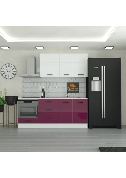 210 cm Mutfak Dolabı Mdf Kapak Tezgah Dahil YRKN210 102