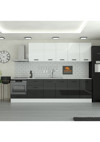 285 cm Mutfak Dolabı Mdf Kapak Tezgah Dahil YRKN285 99