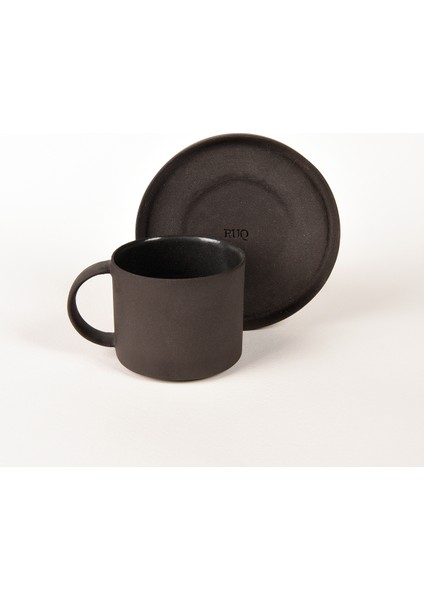 Pebble Siyah Duble Türk Kahvesi Fincanı ve Tabağı – 130 ml Stoneware – 1 Adet modelleri