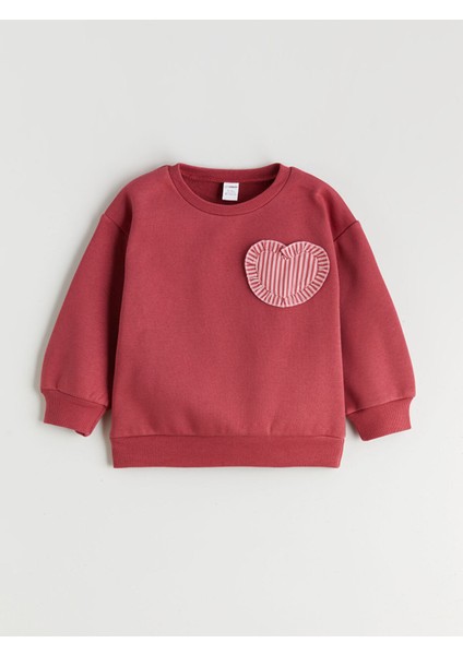 Yeni Sezon Bisiklet Yaka Kız Çocuk Sweatshirt