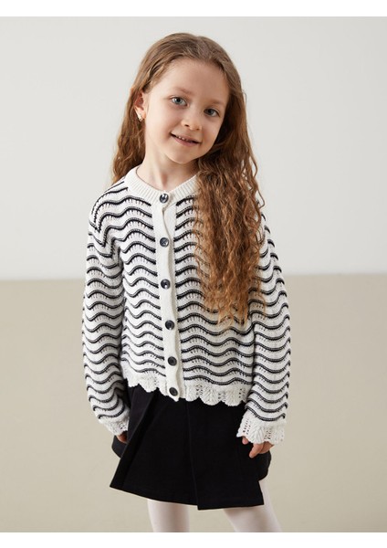 Yeni Sezon Bisiklet Yaka Kız Çocuk Triko Hırka