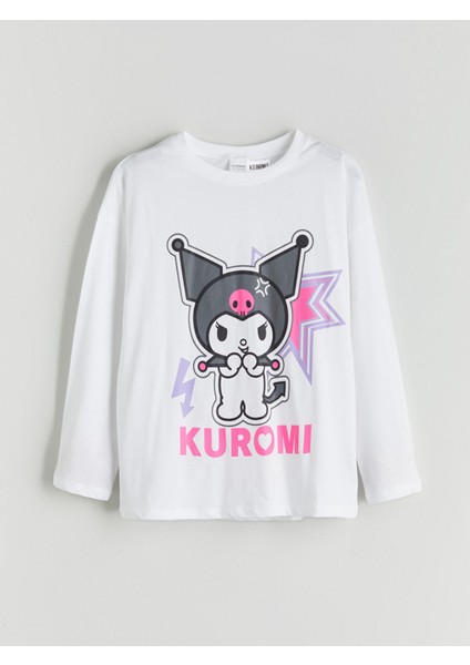Yeni Sezon Bisiklet Yaka Kuromi Baskılı Kız Çocuk Pijama Takımı fiyatları