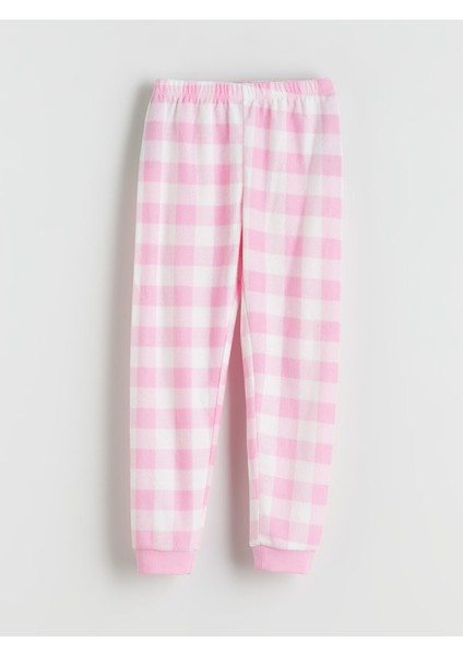 Yeni Sezon Beli Lastikli Polar Kız Çocuk Pijama Alt