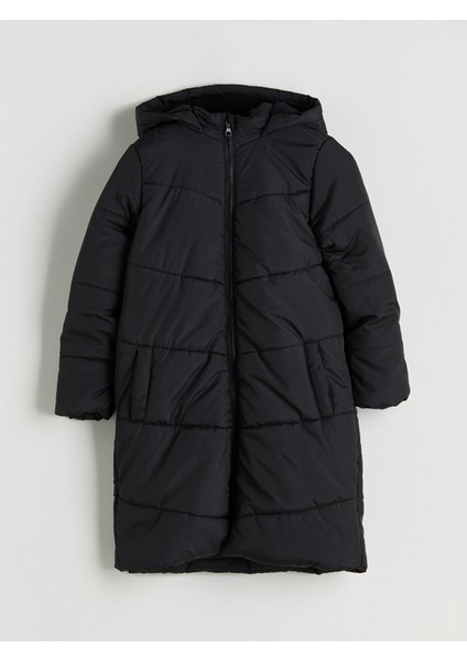 Yeni Sezon Kapüşonlu Kız Çocuk Mont