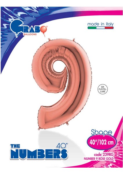 9 Rakam Supertrend Bakır Folyo Balon 40"