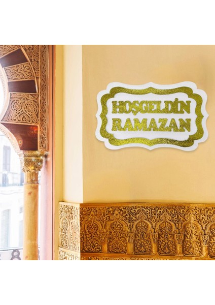 Hoşgeldin Ramazan Strafor Süs 30X47 cm