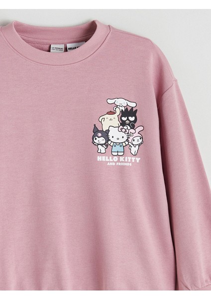 Yeni Sezon Bisiklet Yaka Hello Kitty Baskılı Kız Çocuk Sweatshirt fiyatları