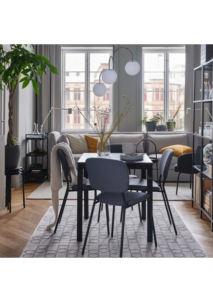 Vangsta Açılır Mutfak Masası Siyah Kahverengi 2-4 Kişilik 80 / 120 x 70 Cm fırsatları