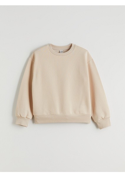 Yeni Sezon Bisiklet Yaka Kız Çocuk Sweatshirt