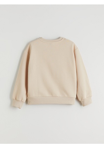 Yeni Sezon Bisiklet Yaka Kız Çocuk Sweatshirt fırsatları