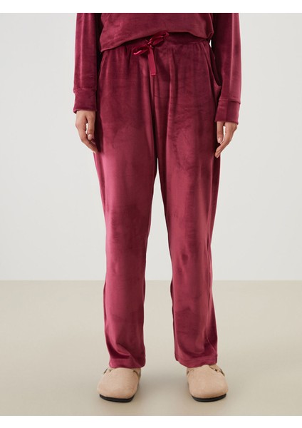 Yeni Sezon Beli Lastikli Kadife Kadın Pijama Altı fiyatları