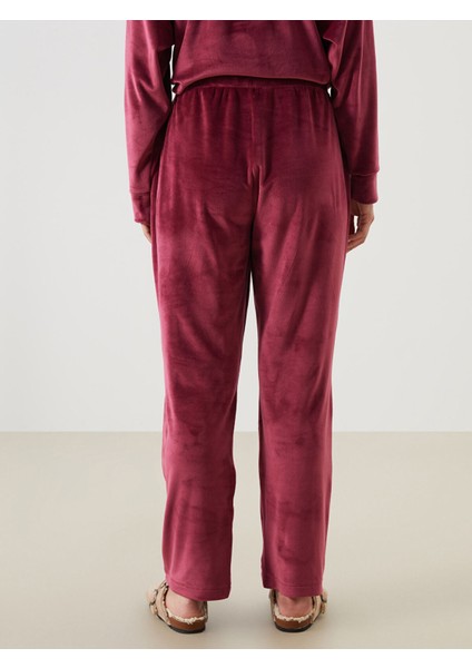 Yeni Sezon Beli Lastikli Kadife Kadın Pijama Altı fırsatları