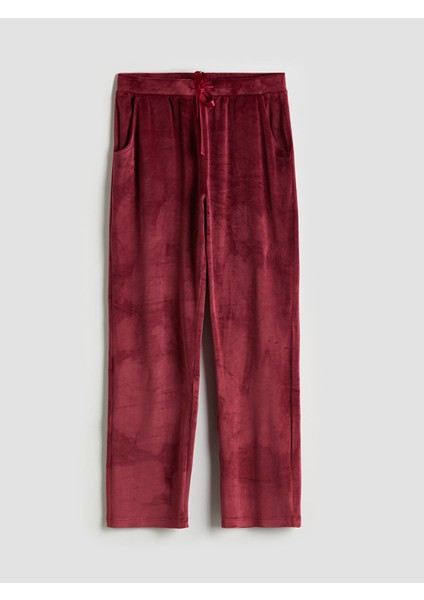 Yeni Sezon Beli Lastikli Kadife Kadın Pijama Altı indirimleri