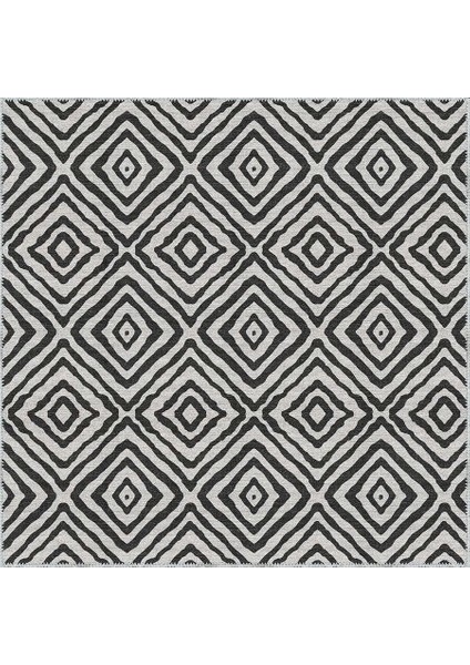 Letras Goemetrik Beyaz Polyester ve Pamuklu Yıkanabilir Kaydırmaz Taban Dijital Baskı Halı indirimleri