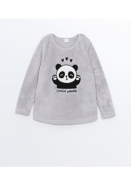 Yeni Sezon Bisiklet Yaka Pelüş Kız Çocuk Pijama Takımı fiyatları