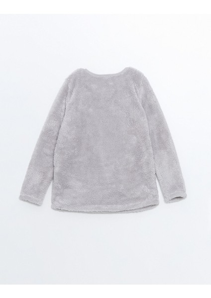 Yeni Sezon Bisiklet Yaka Pelüş Kız Çocuk Pijama Takımı fırsatları