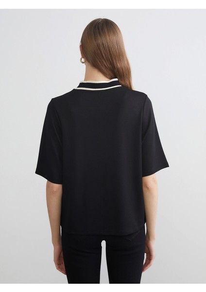 Yeni Sezon Dik Yaka Kadın Tişört fırsatları