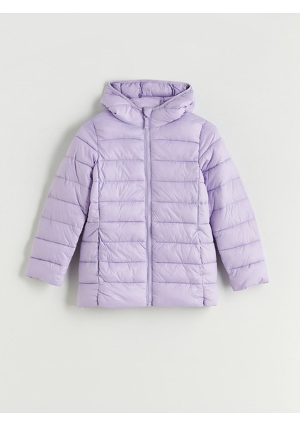 Yeni Sezon Kapüşonlu Kız Çocuk Şişme Mont