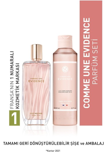 Comme Une Evidence Büyük Boy Vücut - Parfüm Seti