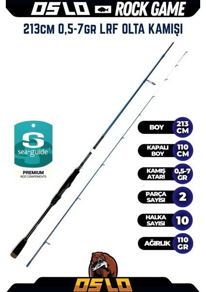 Okuma Ceymar Hd CHD-1000A 2.13MT 0,5-7gr Oslo Rock Game Lrf Olta Takımı Seti fiyatları