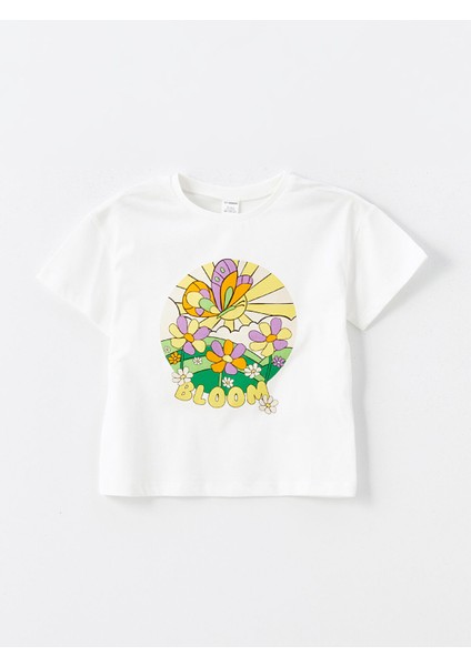 Yeni Sezon Bisiklet Yaka Kısa Kollu Baskılı Kız Bebek Tişört fiyatları