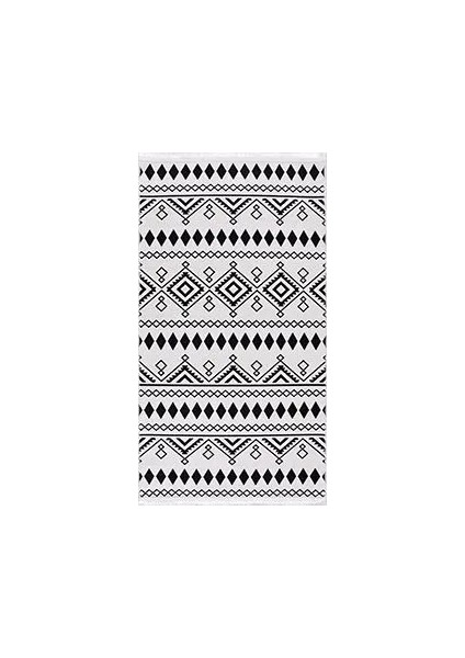 Lesina Geometrik Gri Polyester ve Pamuklu Kaydırmaz Tabanlı Dijital Baskı Halı