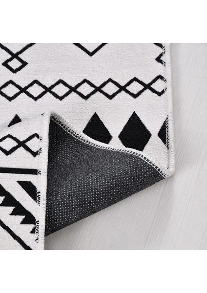 Lesina Geometrik Gri Polyester ve Pamuklu Kaydırmaz Tabanlı Dijital Baskı Halı modelleri