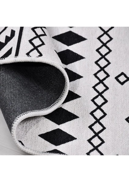 Lesina Geometrik Gri Polyester ve Pamuklu Kaydırmaz Tabanlı Dijital Baskı Halı fırsatları