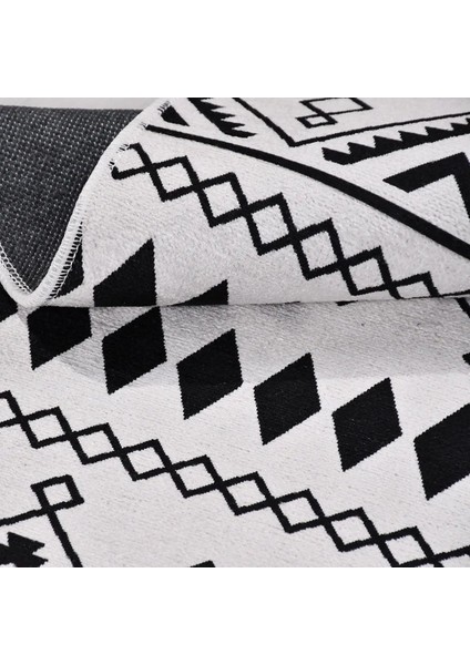 Lesina Geometrik Gri Polyester ve Pamuklu Kaydırmaz Tabanlı Dijital Baskı Halı indirimleri